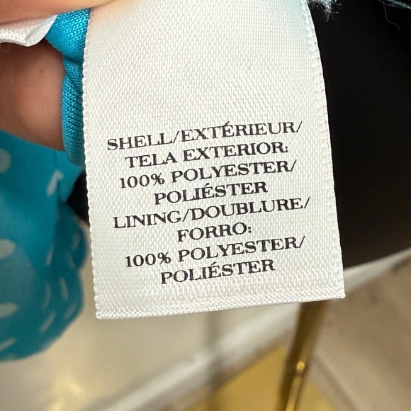 Ann Taylor Teal Polka Dot Blouse - Picture 4 of 5